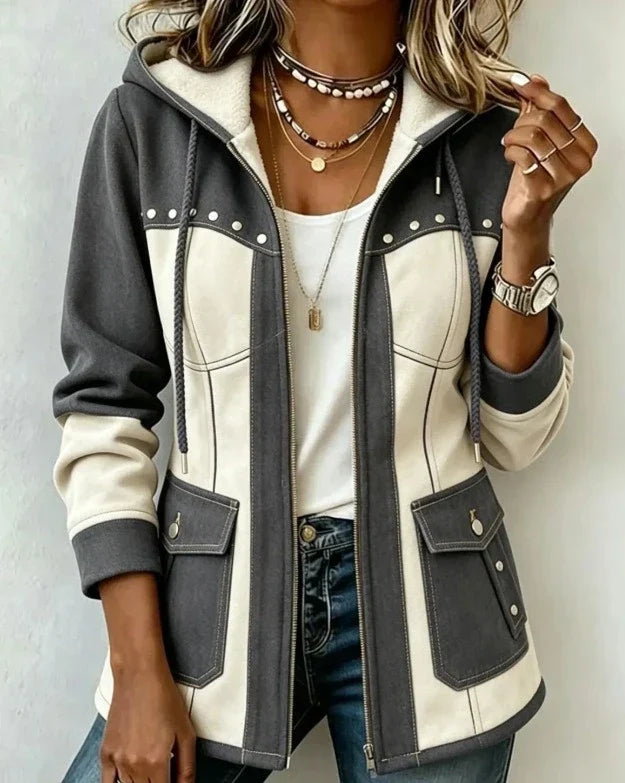 Veste à Capuche Bi-Matière Véronique