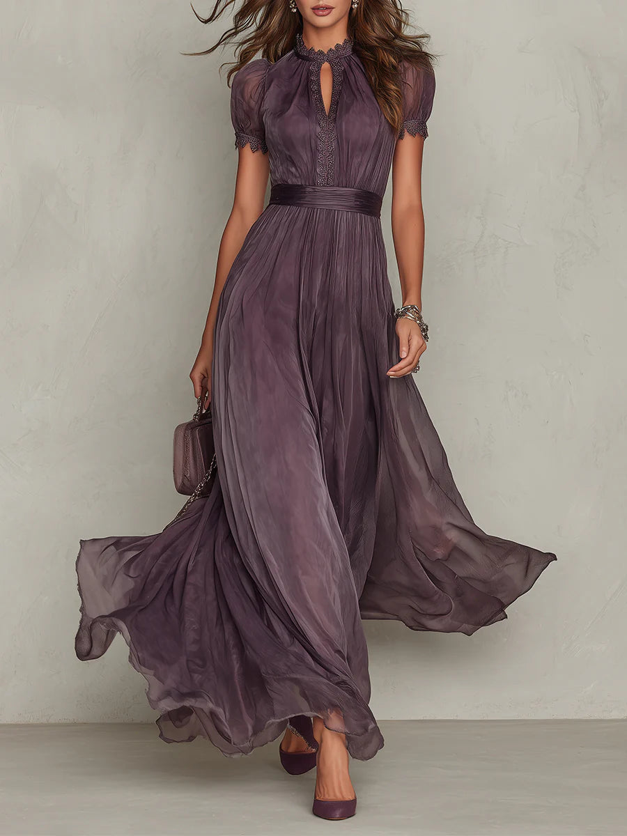 Robe Longue Flavia en Tissu Luxueux - Élégance Inégalée chez Maison Élise