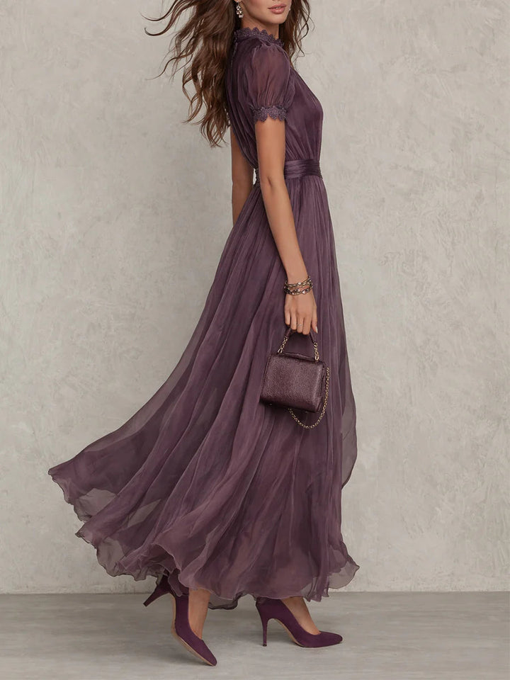 Robe Longue Flavia en Tissu Luxueux - Élégance Inégalée chez Maison Élise