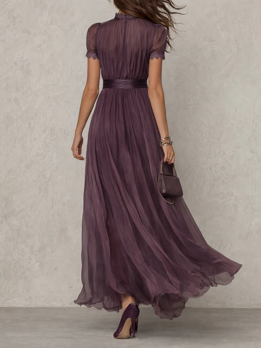Robe Longue Flavia en Tissu Luxueux - Élégance Inégalée chez Maison Élise