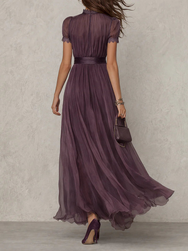 Robe Longue Flavia en Tissu Luxueux - Élégance Inégalée chez Maison Élise