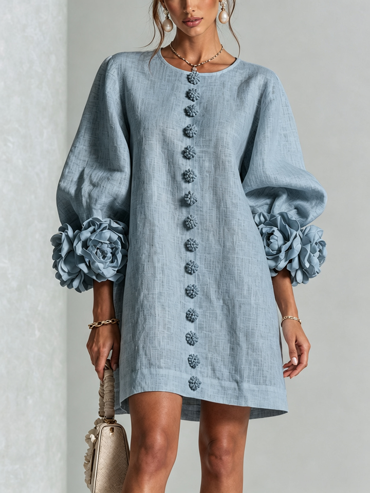 Cleo | Mini Robe à Bordures Fleuries