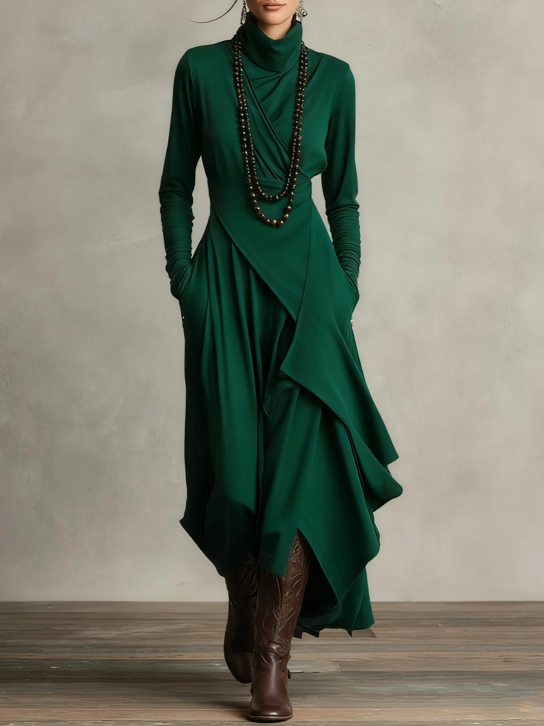 Robe Lausanne Longue À Col Roulé