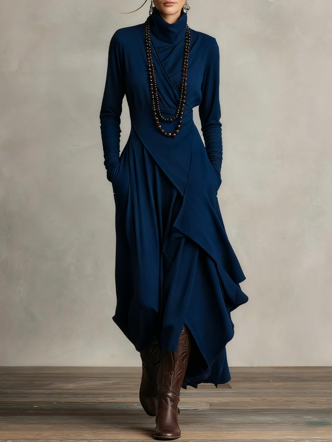 Robe Lausanne Longue À Col Roulé