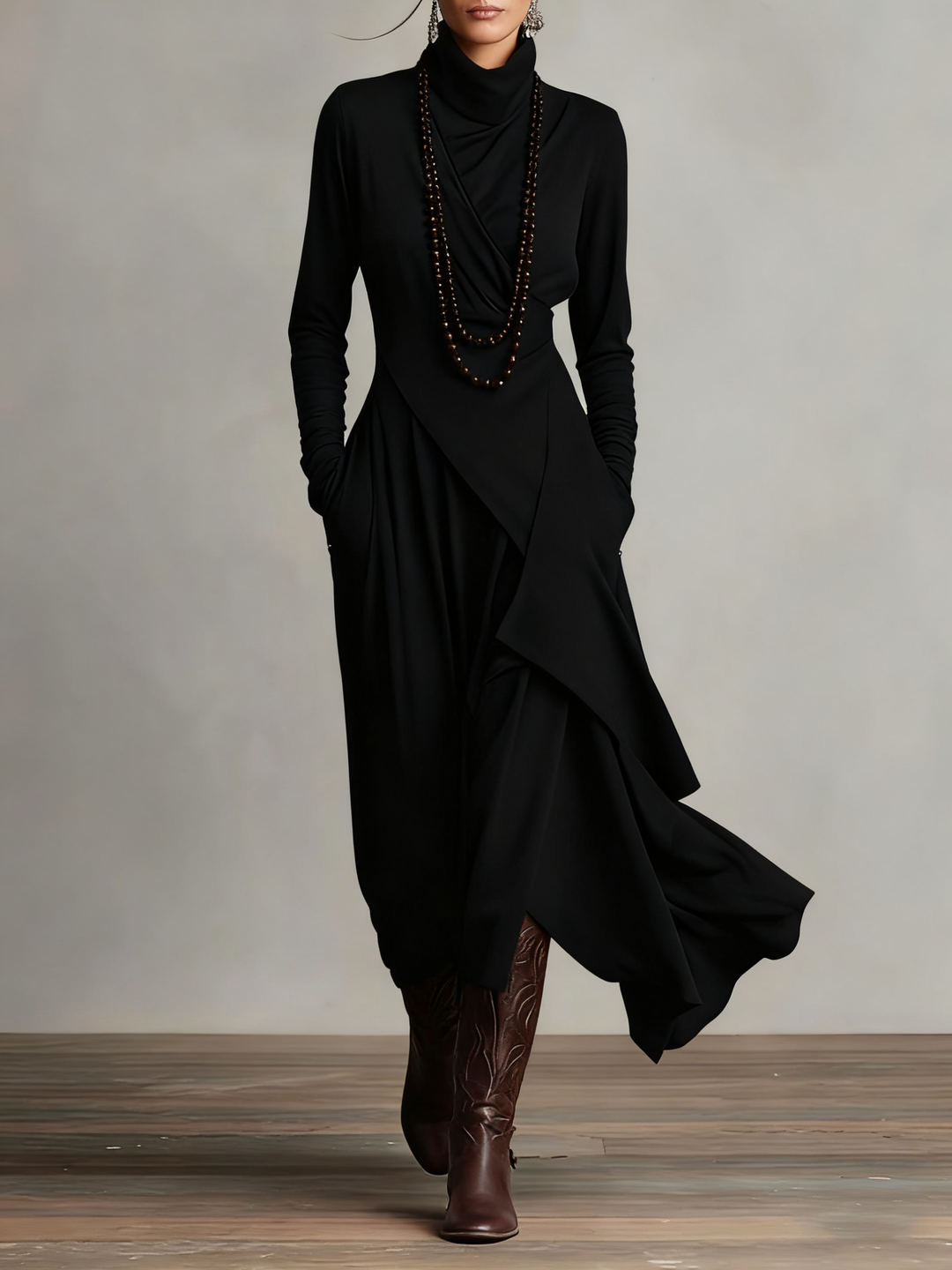 Robe Lausanne Longue À Col Roulé