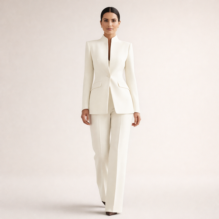 Vessia | Tailleur Ajusté à Pantalon Large