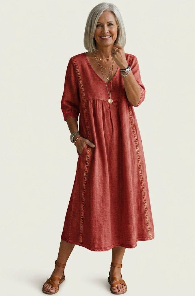 Juliette | Robe Longue Trapèze Élégante