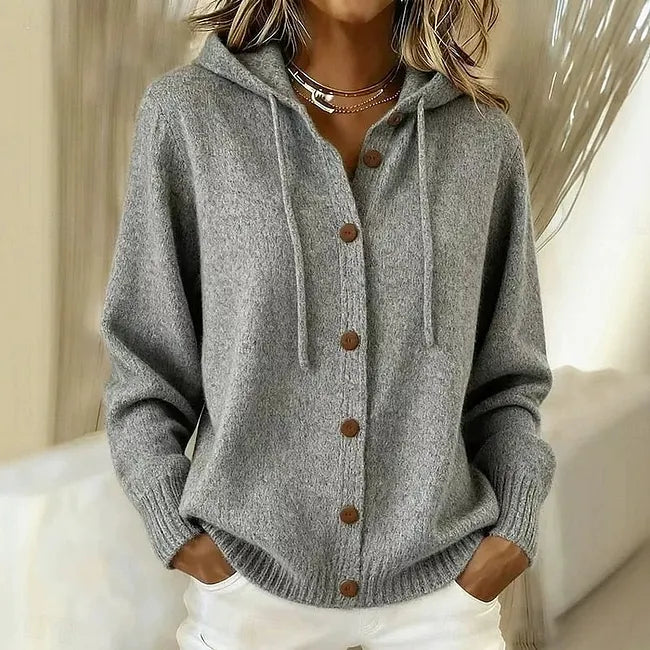 Goldie | Cardigan Boutonné à Capuche