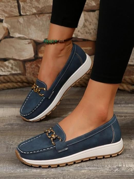 Ella | Mocassins Plats Orthopédiques à Boucle