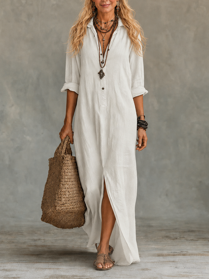 Vivienne | Robe Longue Boutonnée