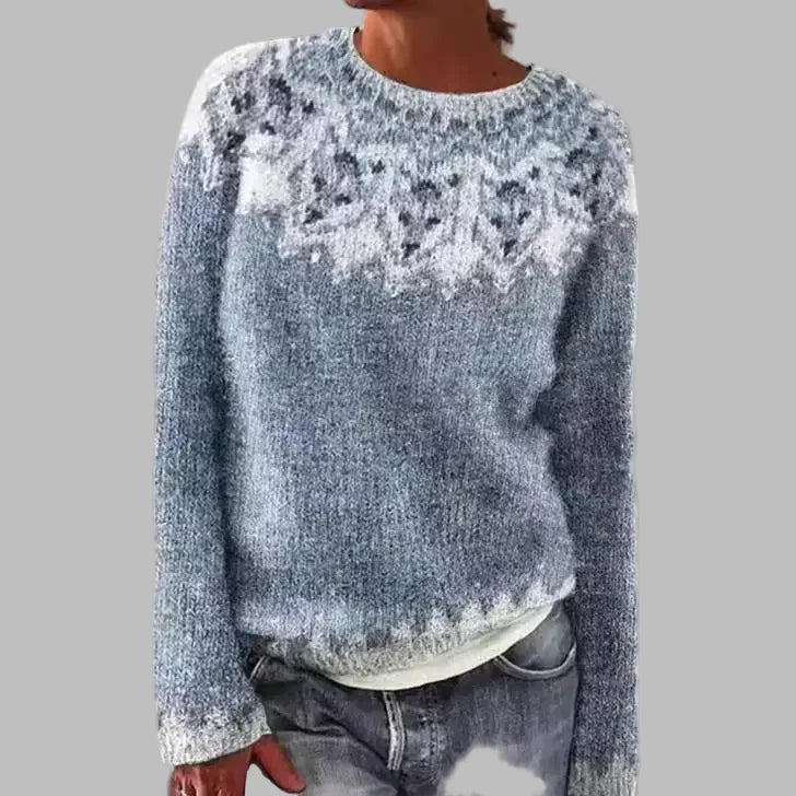 Pull Maille Empiècement Givré Léa