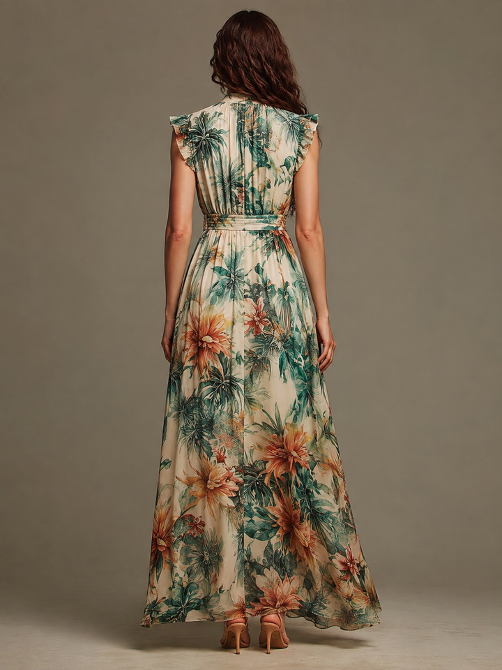Grace | Robe Tropicale Peinte