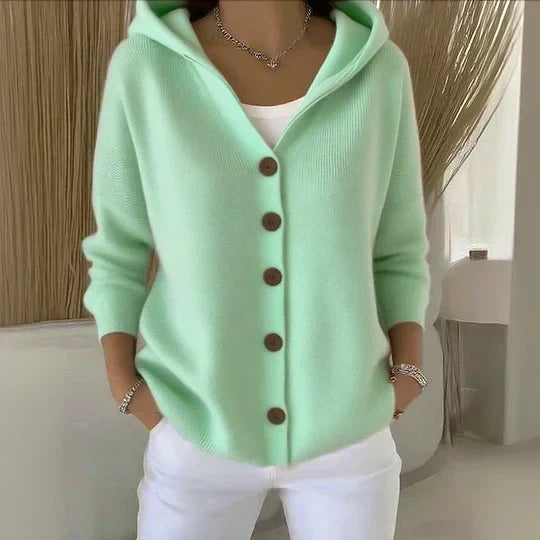 Zoé | Cardigan à Capuche en Maille Douce