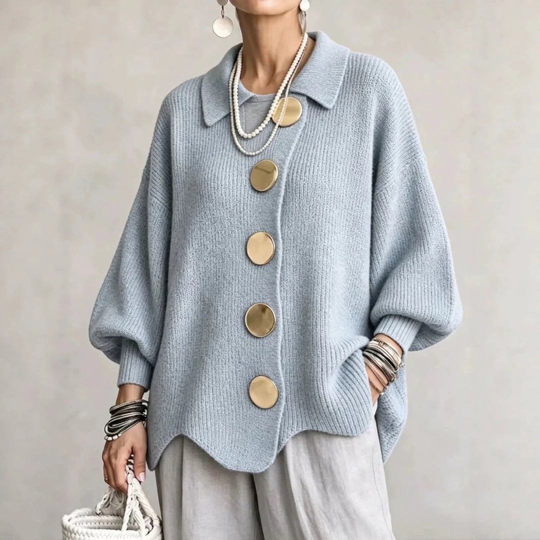 Karina | Cardigan Oversize à Col et Boutons