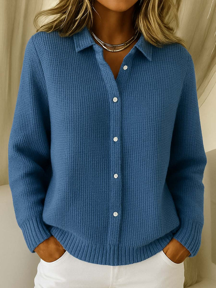 Cardigan Boutonné en Maille Douce | Manches Longues Classiques