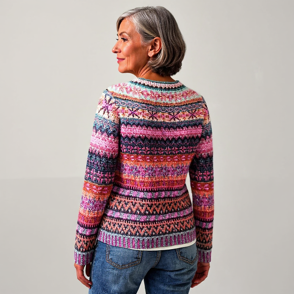 Pull Maille Chinée Rose Élina