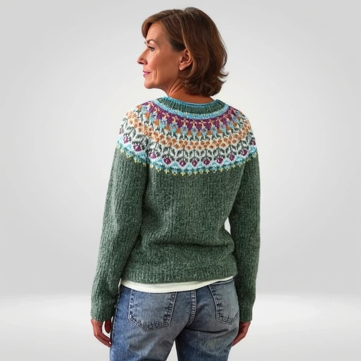Pull Maille Vert Sauge Véronique