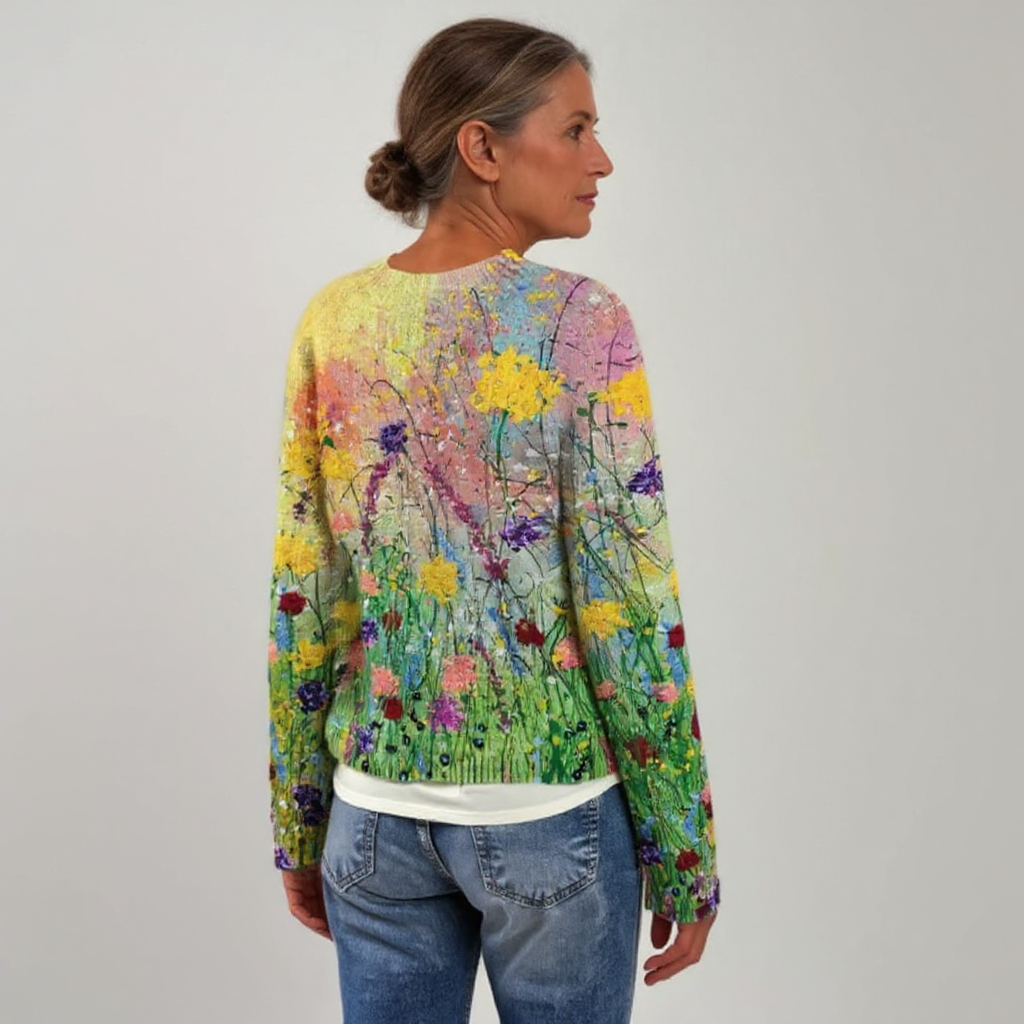Pull Maille Prairie Fleurie Manon