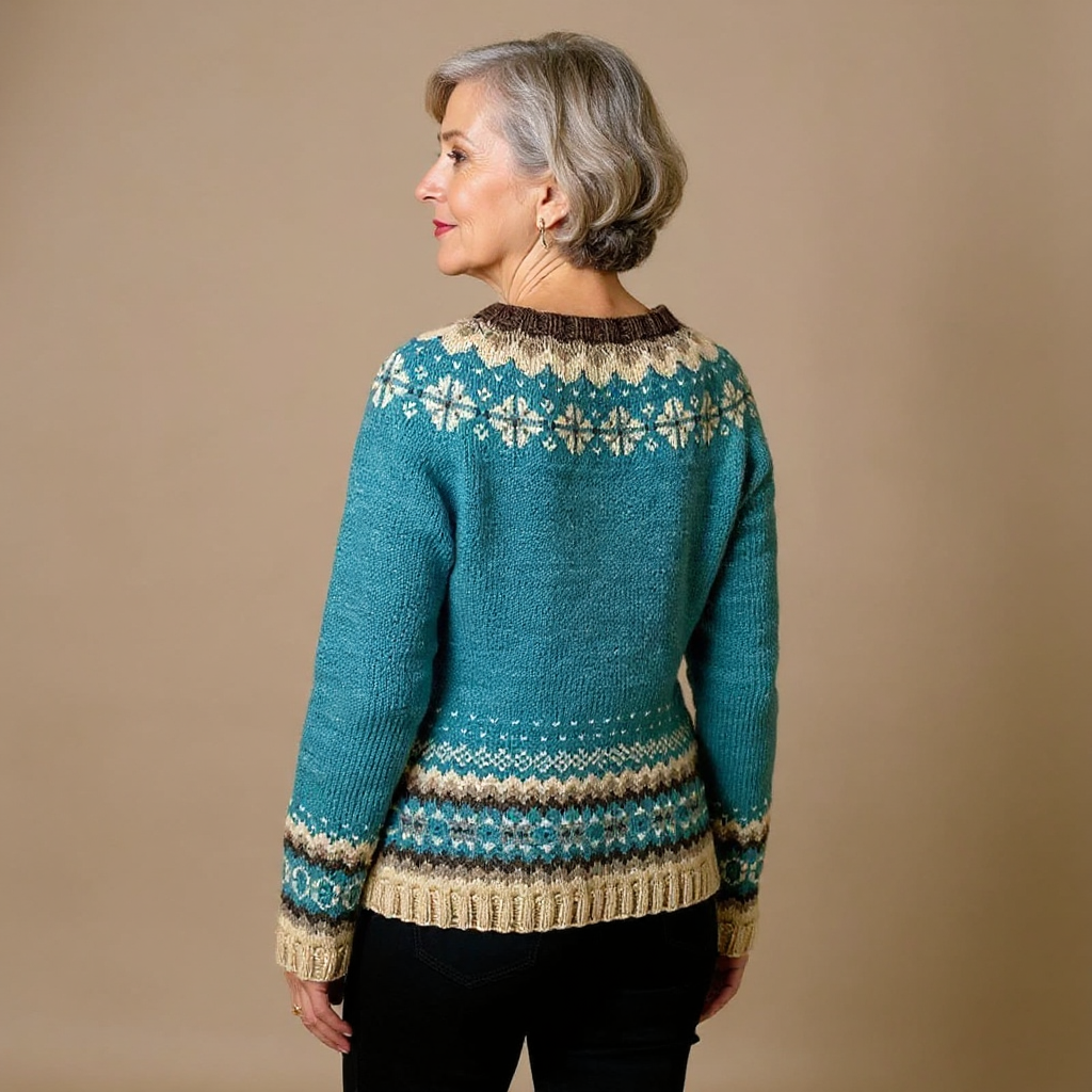 Gilet Maille Boutonné Nordique Charlotte