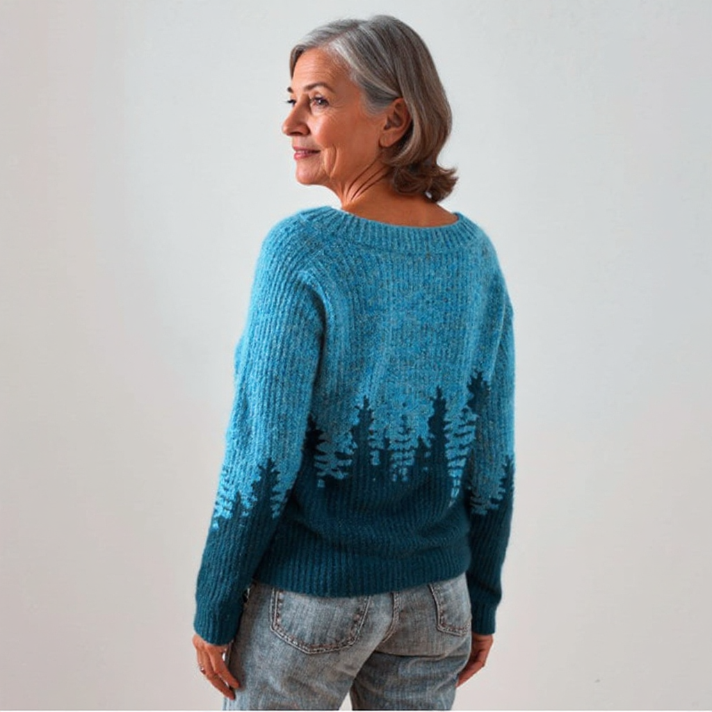Pull Maille Motif Forêt Brigitte