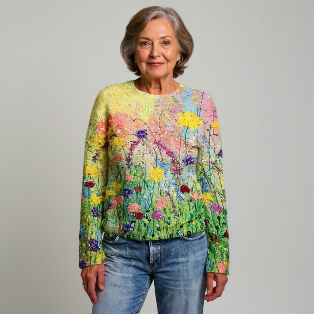 Pull Maille Prairie Fleurie Manon