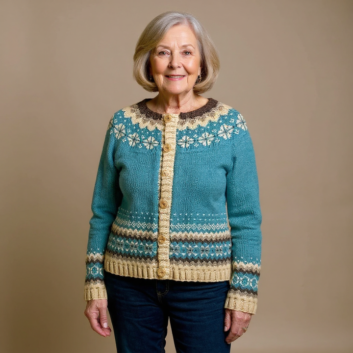 Gilet Maille Boutonné Nordique Charlotte