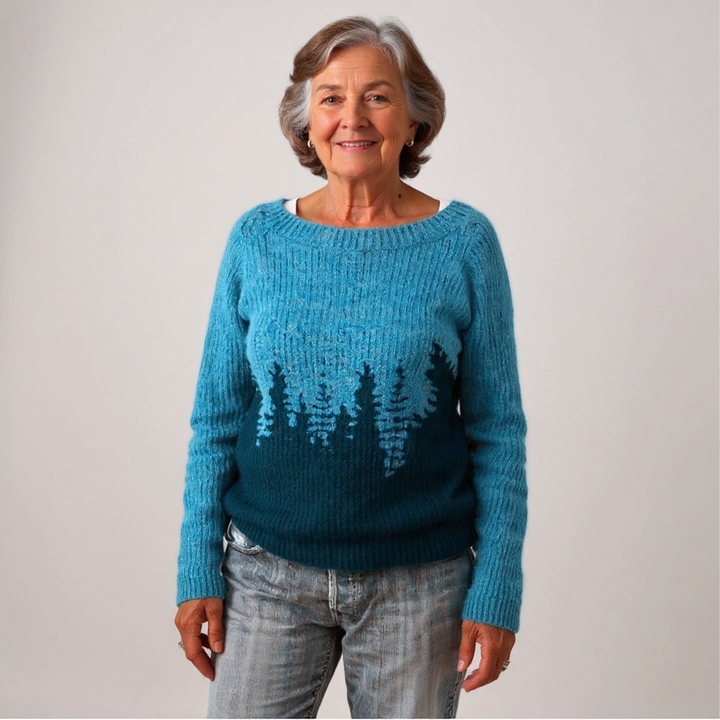 Pull Maille Motif Forêt Brigitte
