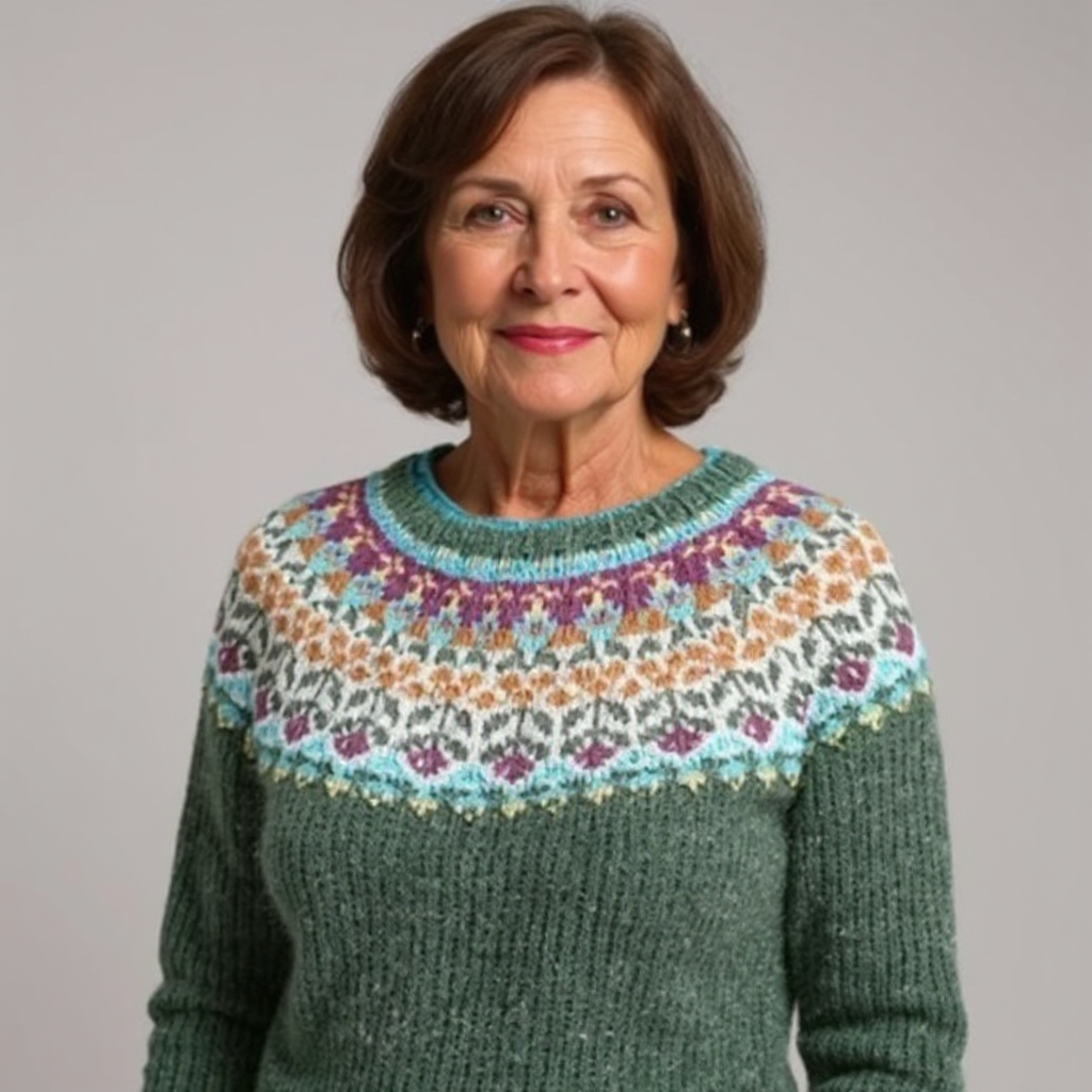 Pull Maille Vert Sauge Véronique