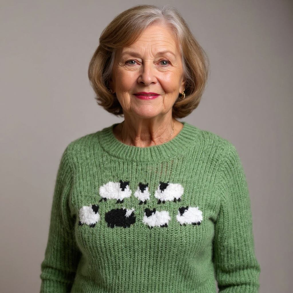 Pull Maille Motif Moutons Mathilde
