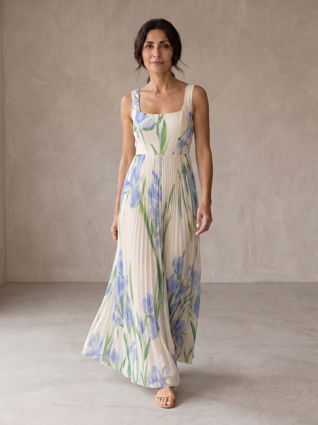 Robe Maxi Évasée en Fleurs | Maison Élise