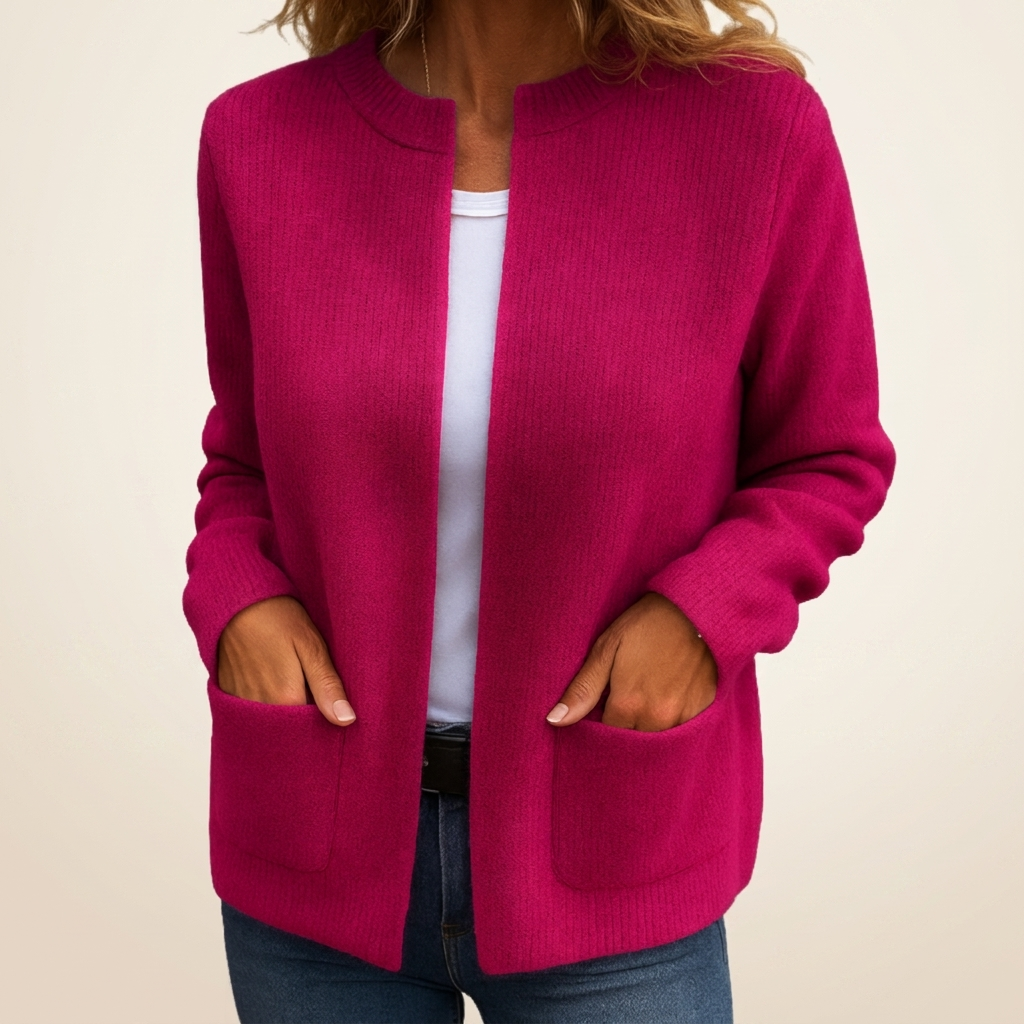Diane | Cardigan Zippé en Maille Douce