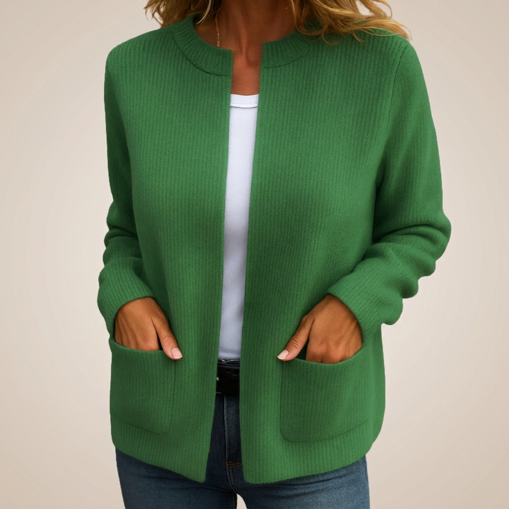 Diane | Cardigan Zippé en Maille Douce