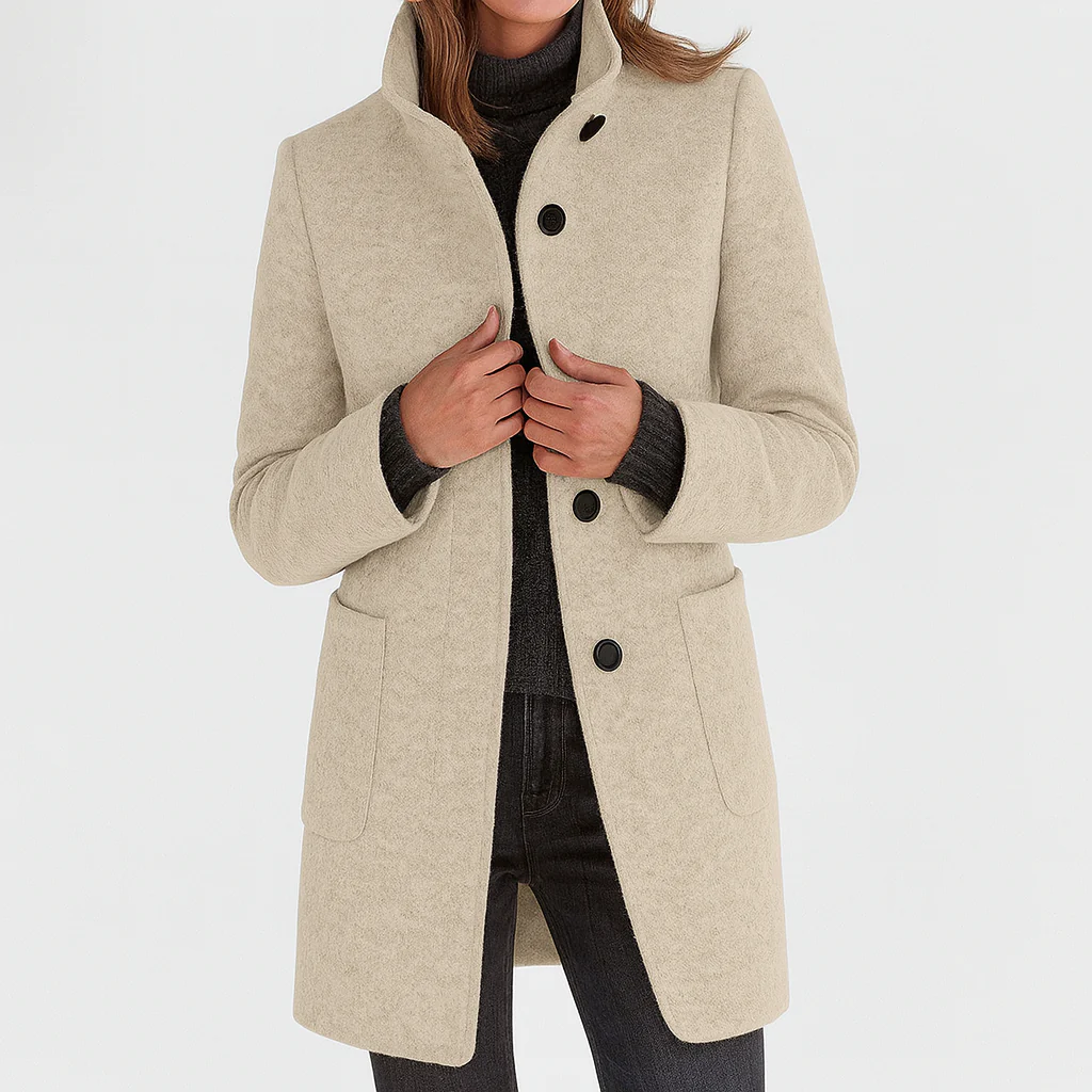 Éléonore | Manteau en laine à coupe midi
