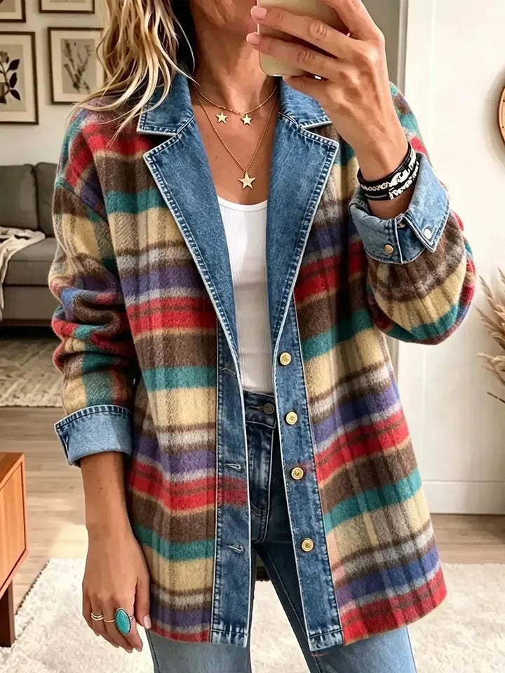 Charlotte | Veste en Jean Patchwork Vintage