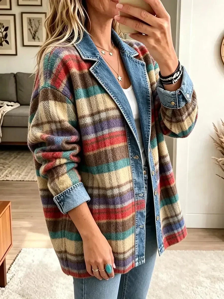 Charlotte | Veste en Jean Patchwork Vintage