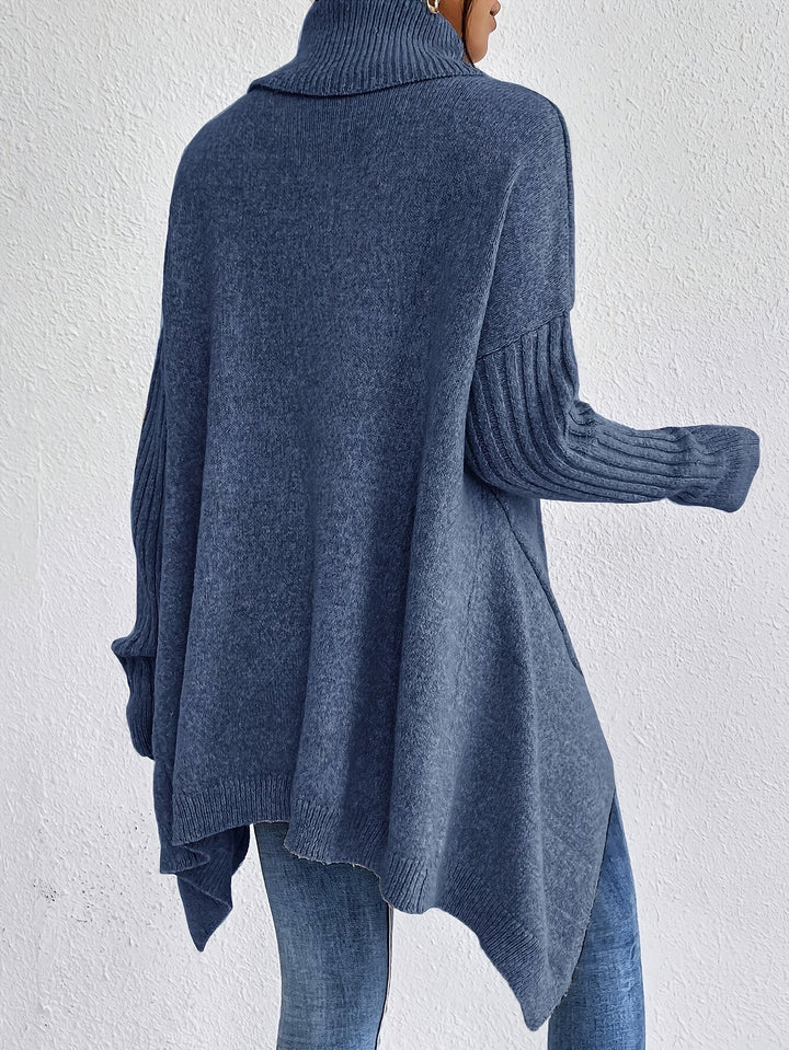 Isabelle | Pull Oversize à Col Roulé avec Doublure Chaude