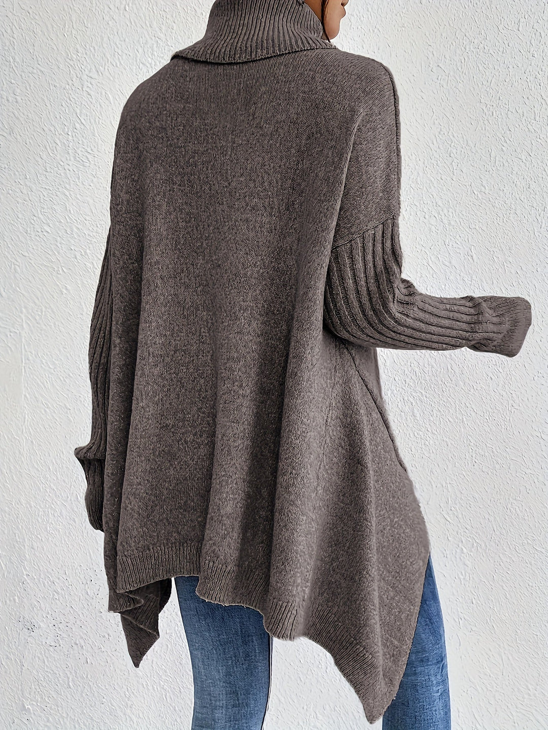 Isabelle | Pull Oversize à Col Roulé avec Doublure Chaude