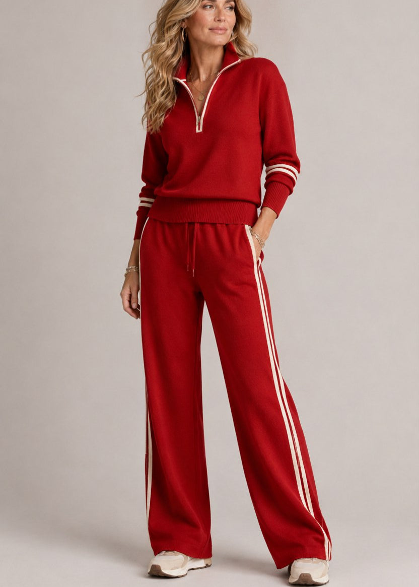 Ensemble Kate™ | Pull Demi-Zip & Pantalon Large