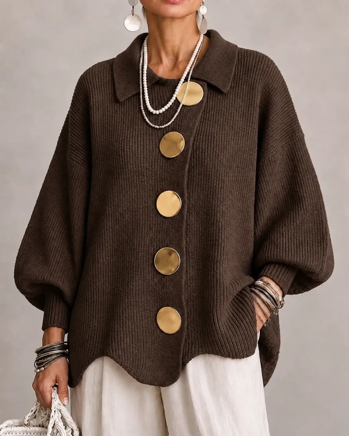 Karina | Cardigan Oversize à Col et Boutons