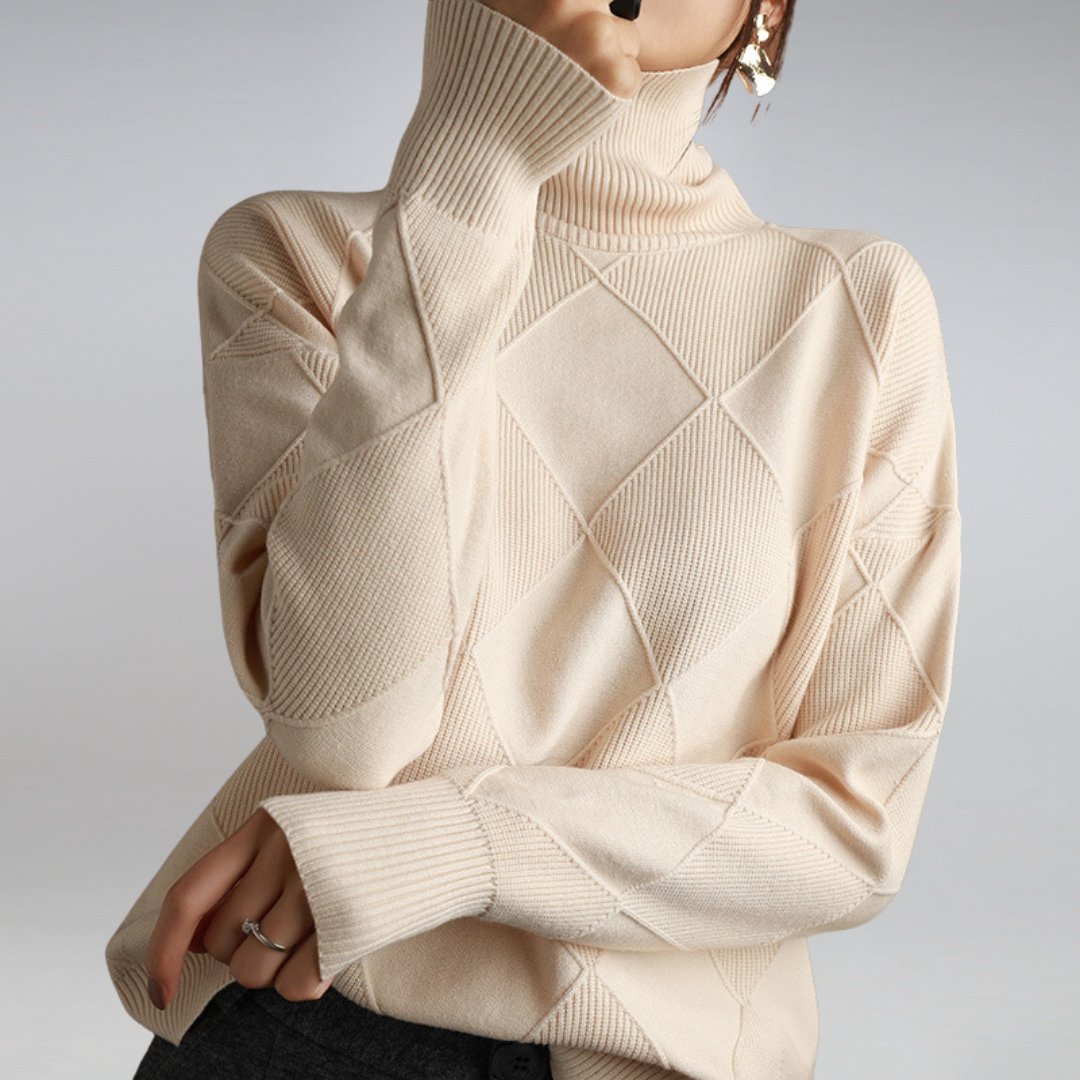 Linda | Pull Élégant à Col Roulé