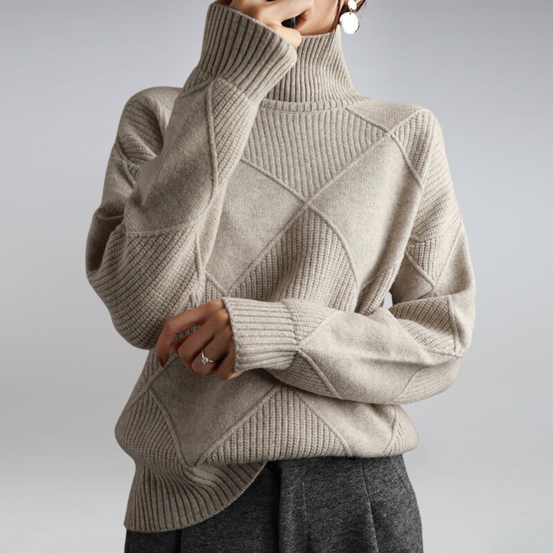 Linda | Pull Élégant à Col Roulé