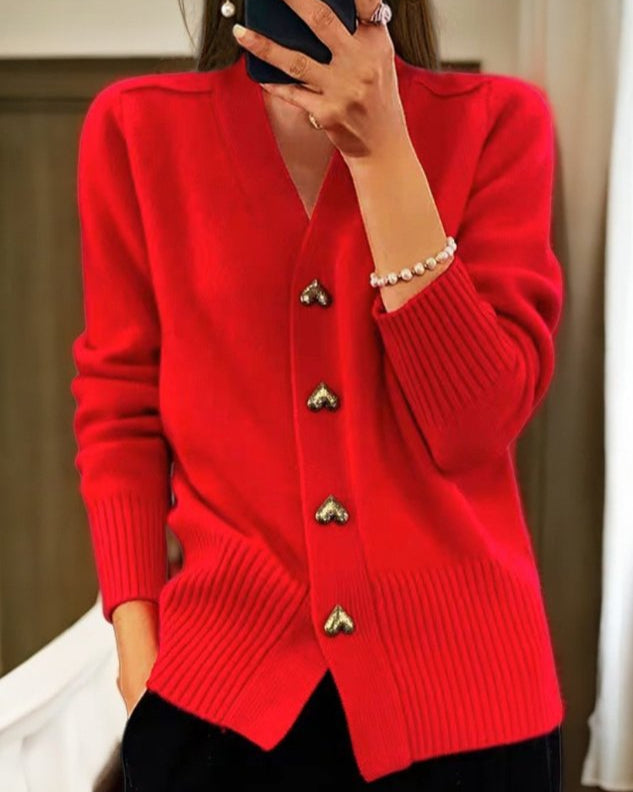 Michaela | Cardigan Boutonné Col V