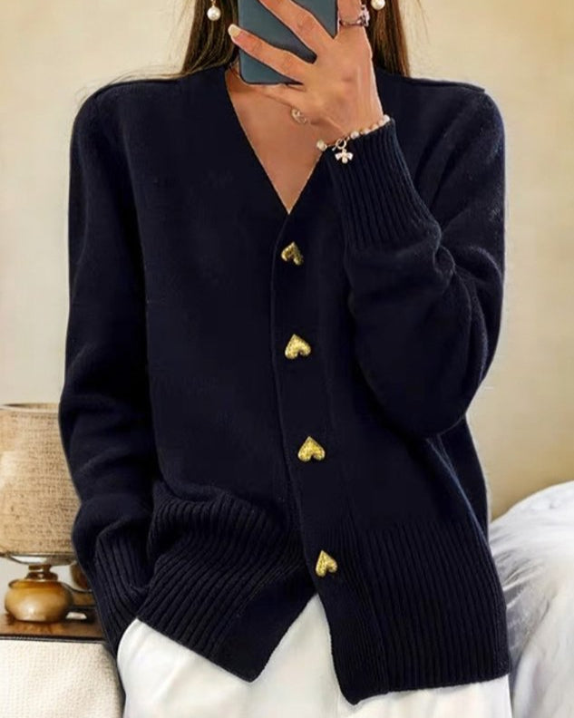 Michaela | Cardigan Boutonné Col V