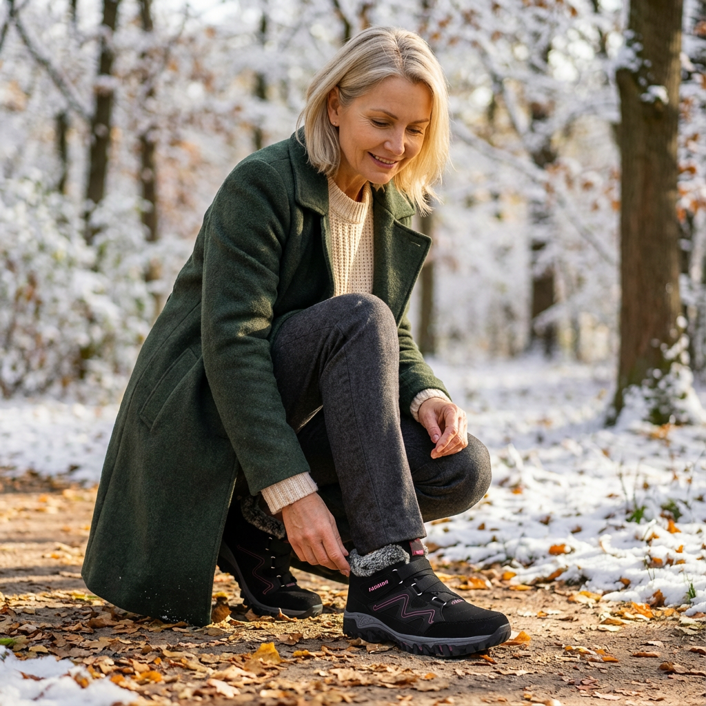 Montela – Chaussures Orthopédiques d'Hiver Rouges