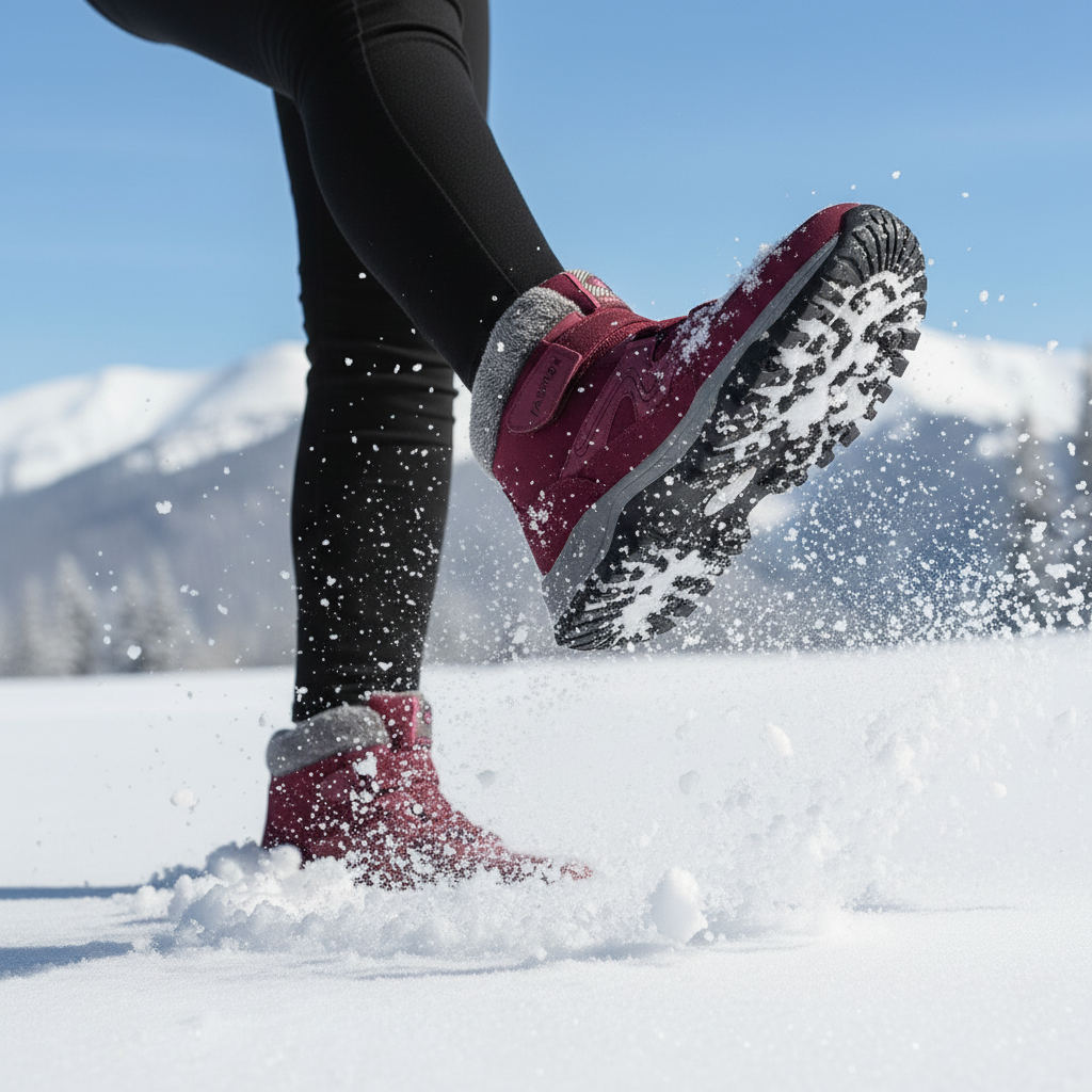 Montela – Chaussures Orthopédiques d'Hiver Rouges