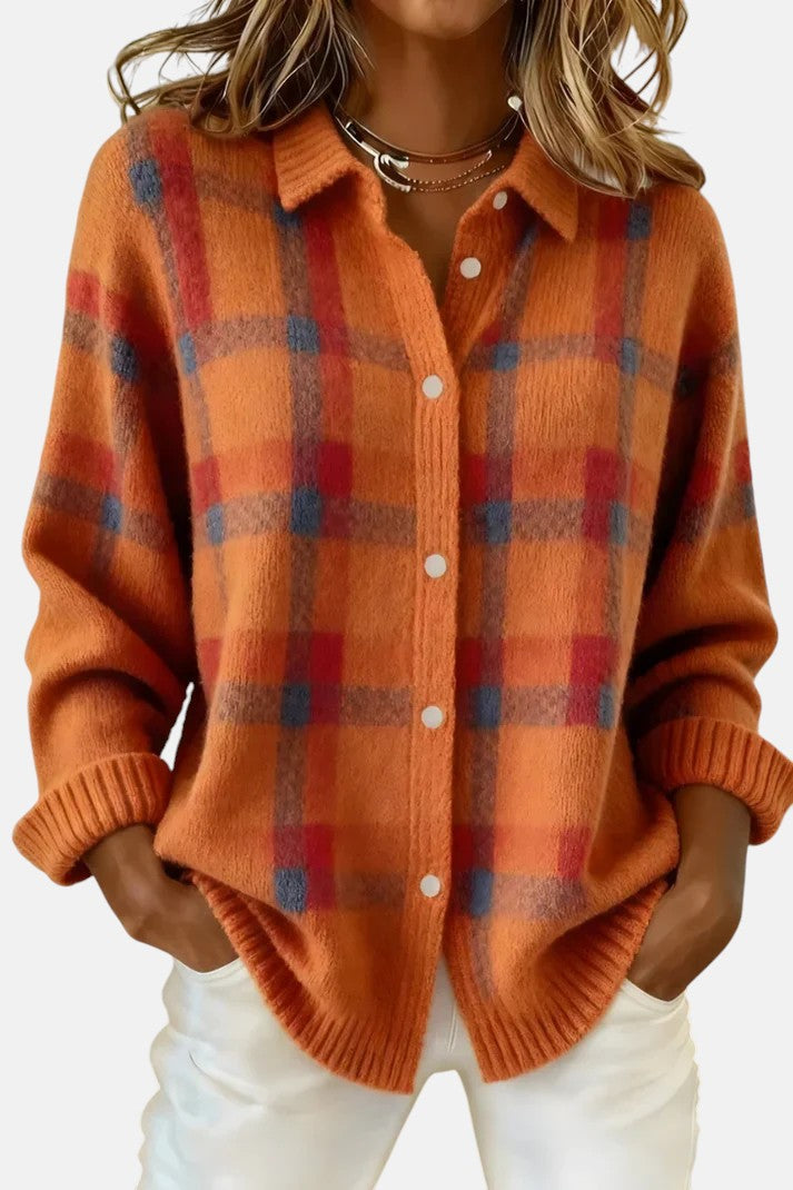 Lumi | Cardigan élégant à carreaux