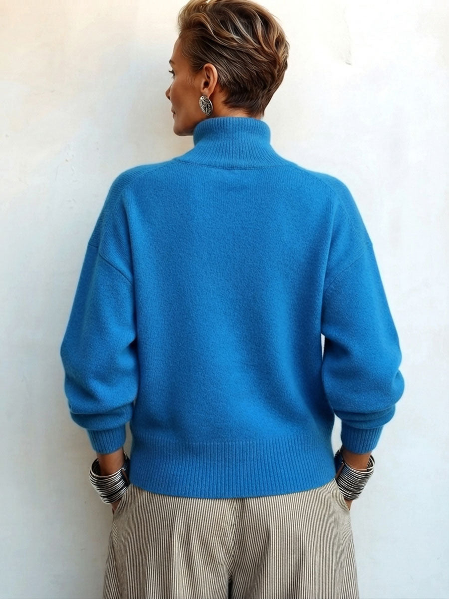 Pull Lima À Col Roulé Asymétrique