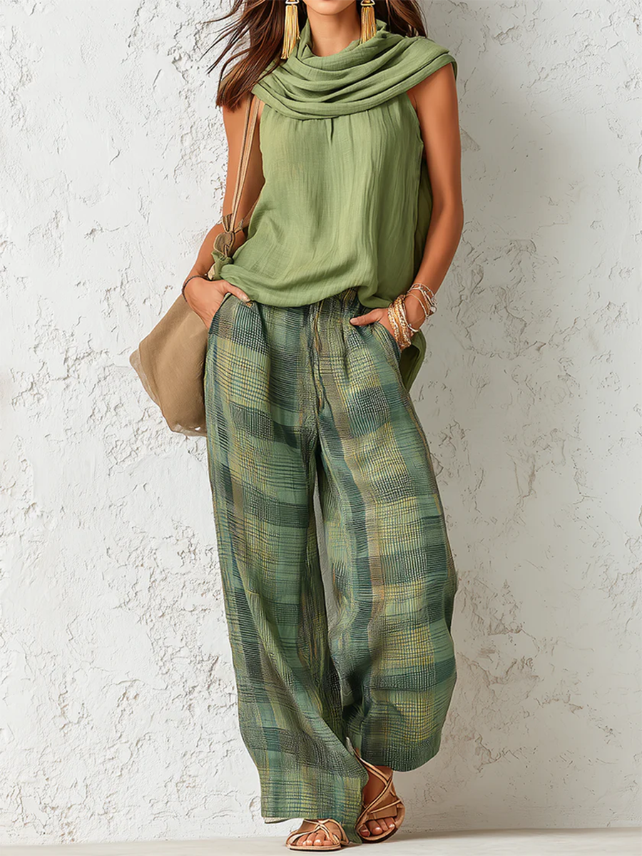 Mara - Ensemble Bohème Blouse et Pantalon Large