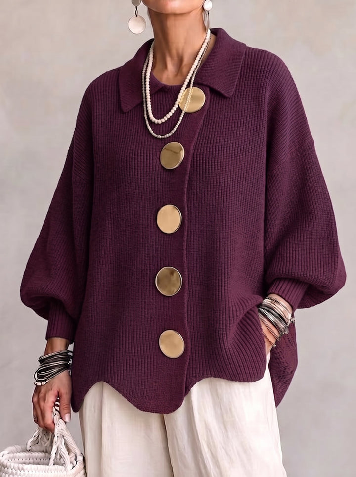 Karina | Cardigan Oversize à Col et Boutons