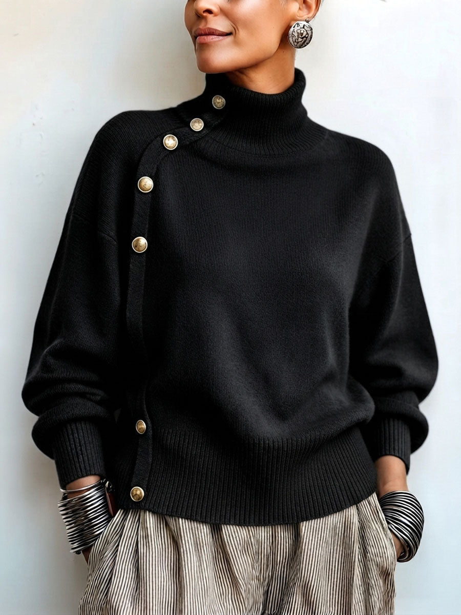 Pull Lima À Col Roulé Asymétrique